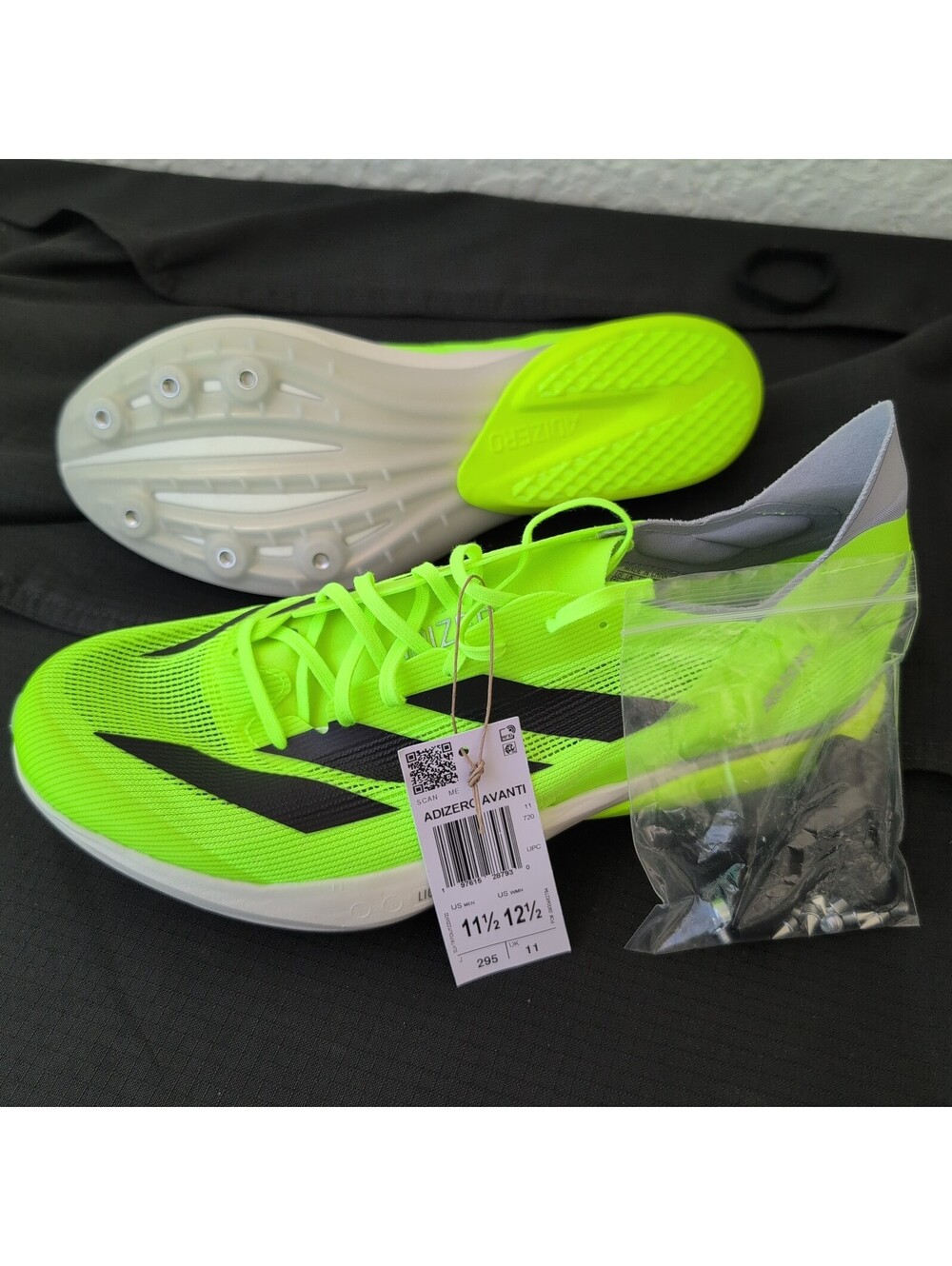 adidas Adizero Avanti Men's Track Spikes Size 11.5 IG1989 Lucid Lemon Running